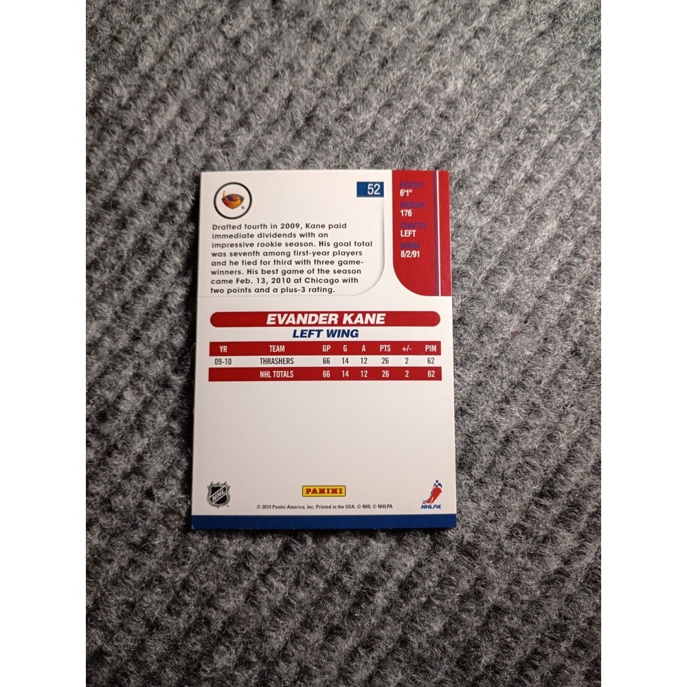 2010 Score Atlanta Thrashers Evander Kane Hockey Card #52 - Picture 2 of 2